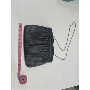 Ande VTG Women's Black Clutch Purse with Chain Strap Shoulder Bag Evening Bag Sm